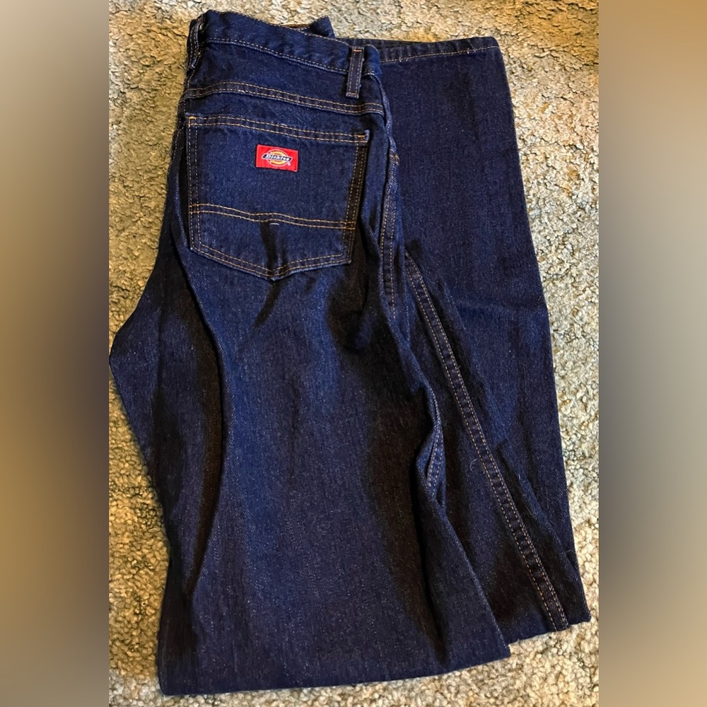 Dark Blue / Navy Dickies Mens Jeans 30x36 Straight Used
